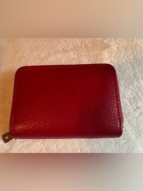 Red Vegan Cardholder Wallet